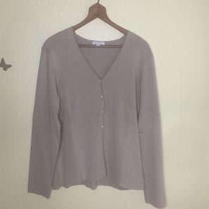 Charter Club beige cardigan
